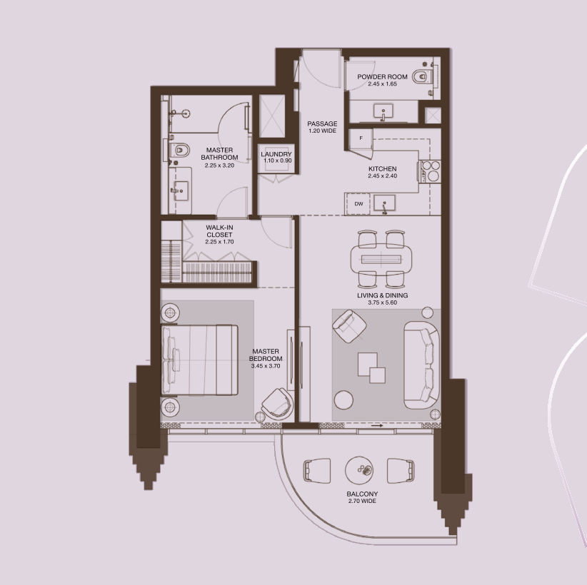 1 BR APT.